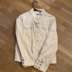 Ivory stretch denim jacket By Gap